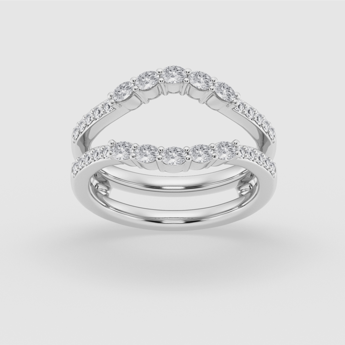 Natural Diamond | 1/2 ctw Oval Ring Enhancer