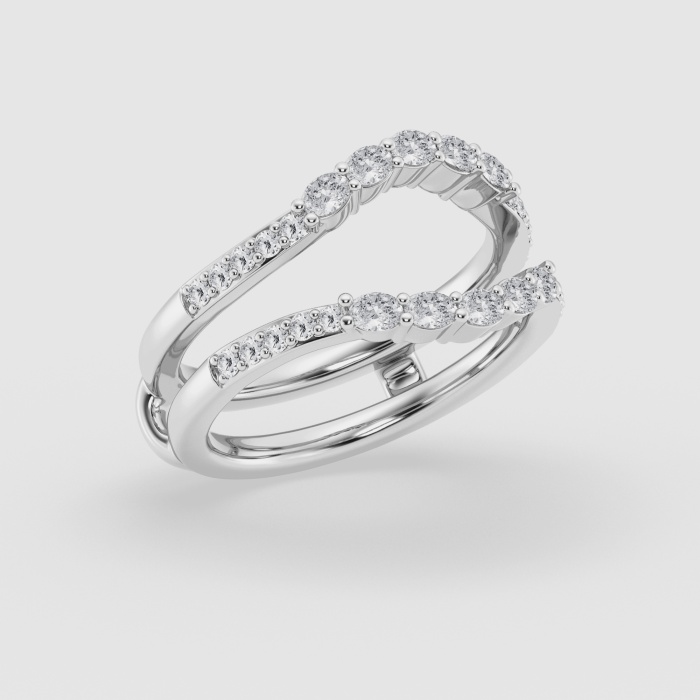 Natural Diamond | 1/2 ctw Oval Ring Enhancer