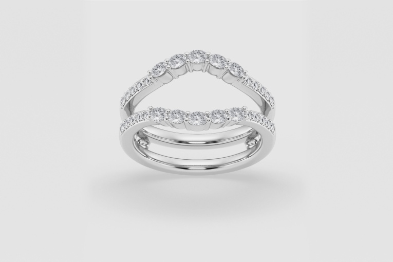 Natural Diamond | 1/2 ctw Oval Ring Enhancer