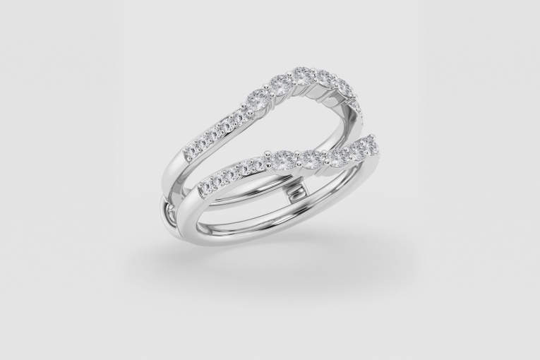 Natural Diamond | 1/2 ctw Oval Ring Enhancer