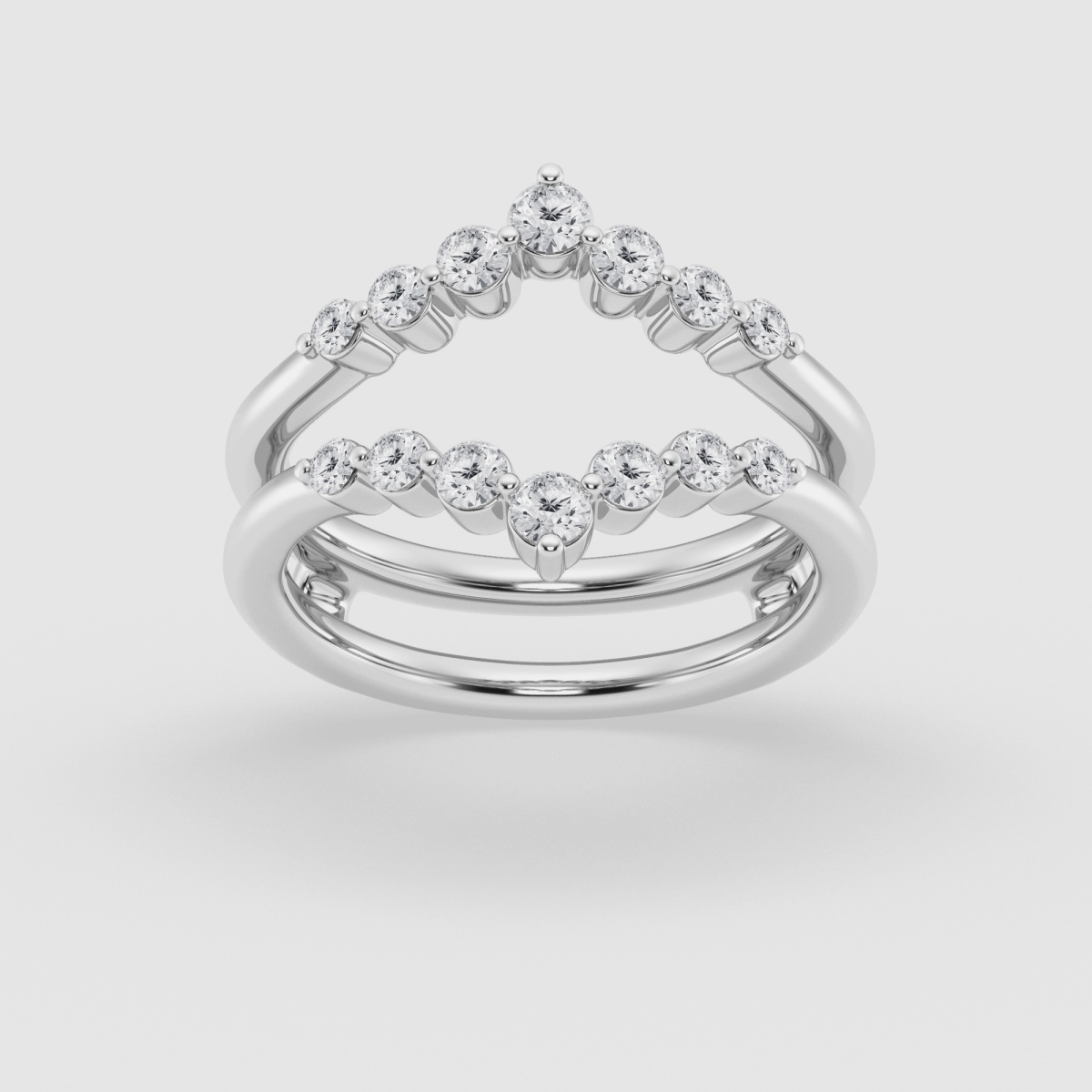 Natural Diamond | 1/2 ctw Round Floating Ring Enhancer