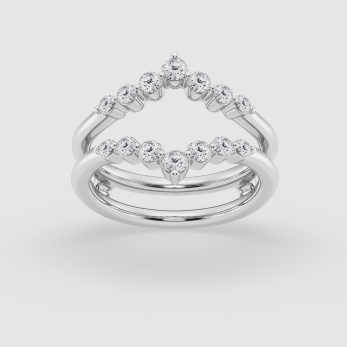 Natural Diamond | 1/2 ctw Round Floating Ring Enhancer