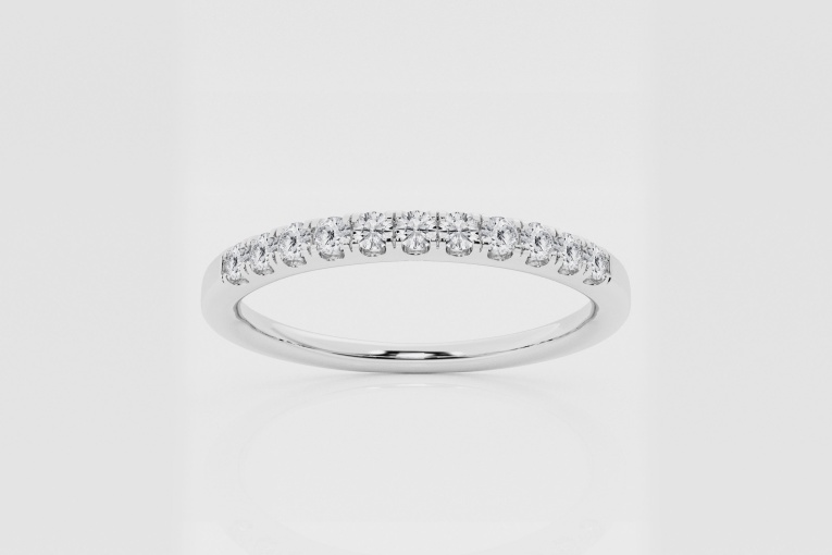 Natural Diamond | 1/4 ctw Round Eleven Stone Wedding Band