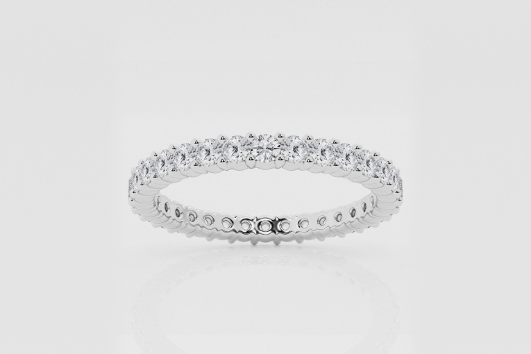 Natural Diamond | 1 ctw Round Shared Prong Eternity Band