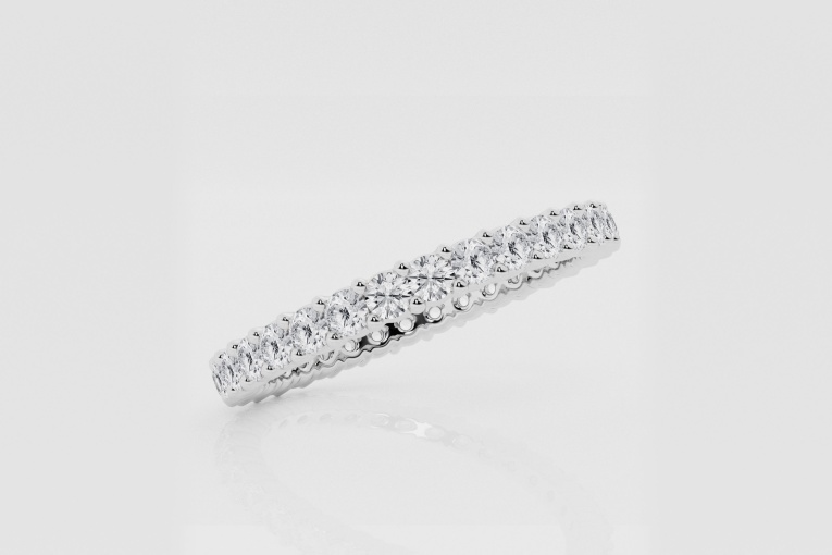 Natural Diamond | 1 ctw Round Shared Prong Eternity Band