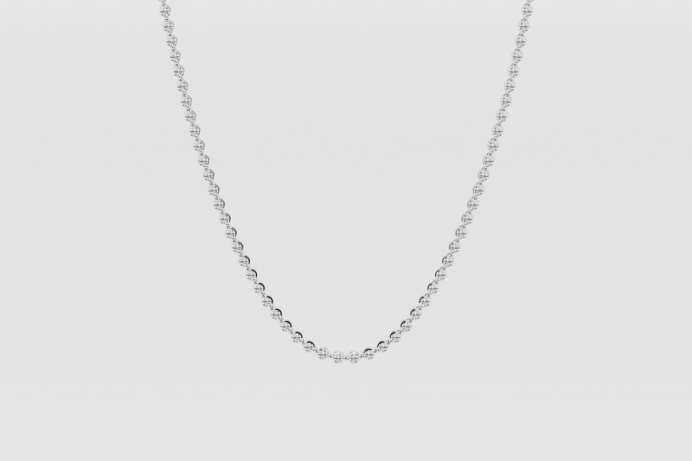 7 ctw Round Natural Diamond Two Prong Tennis Necklace