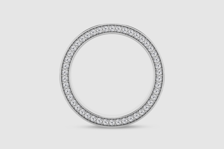 7/8 ctw Round Natural Diamond 7mm Satin Finish Flat Band Eternity Band