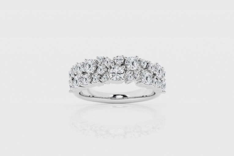 1 1/2 ctw Round Natural Diamond Scattered Fashion Band