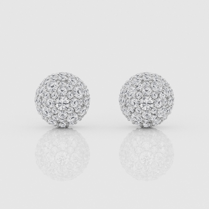 Natural Diamond | 2 ctw Round Sphere Stud Earrings