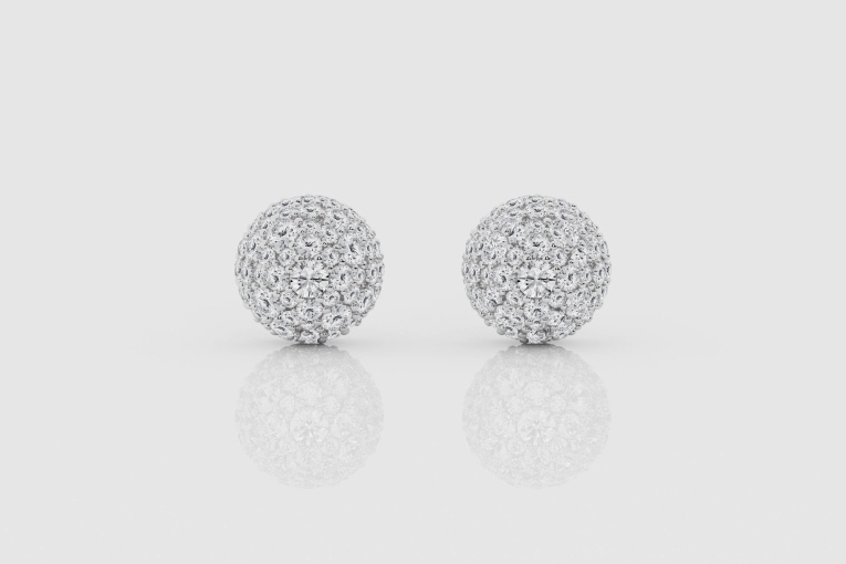 Natural Diamond | 2 ctw Round Sphere Stud Earrings