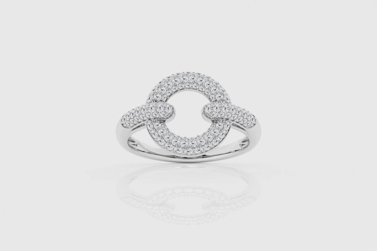 Natural Diamond | 5/8 ctw Round Pave Fashion Ring