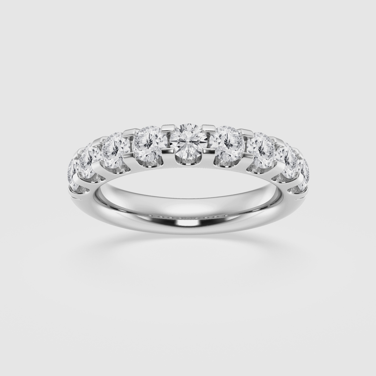 1 5/8 ctw Round Natural Nine Stone Anniversary Band