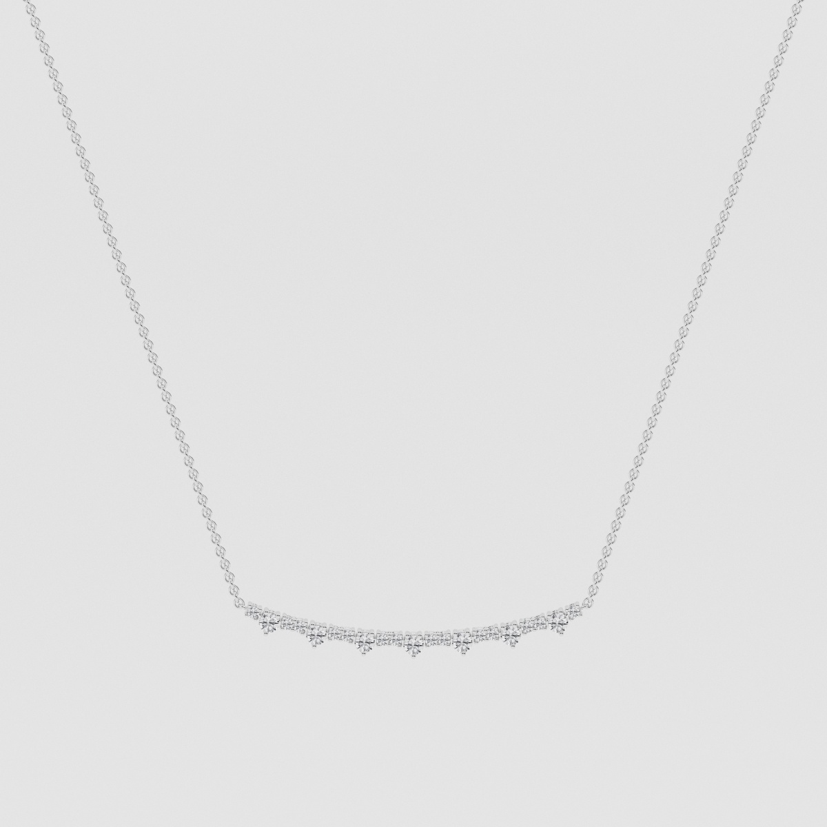 Natural Diamond | 1 1/8 ctw Round Alternating center piece Fashion Necklace