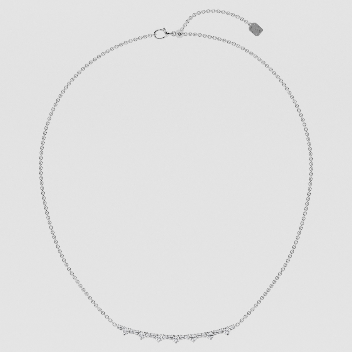 Natural Diamond | 1 1/8 ctw Round Alternating center piece Fashion Necklace