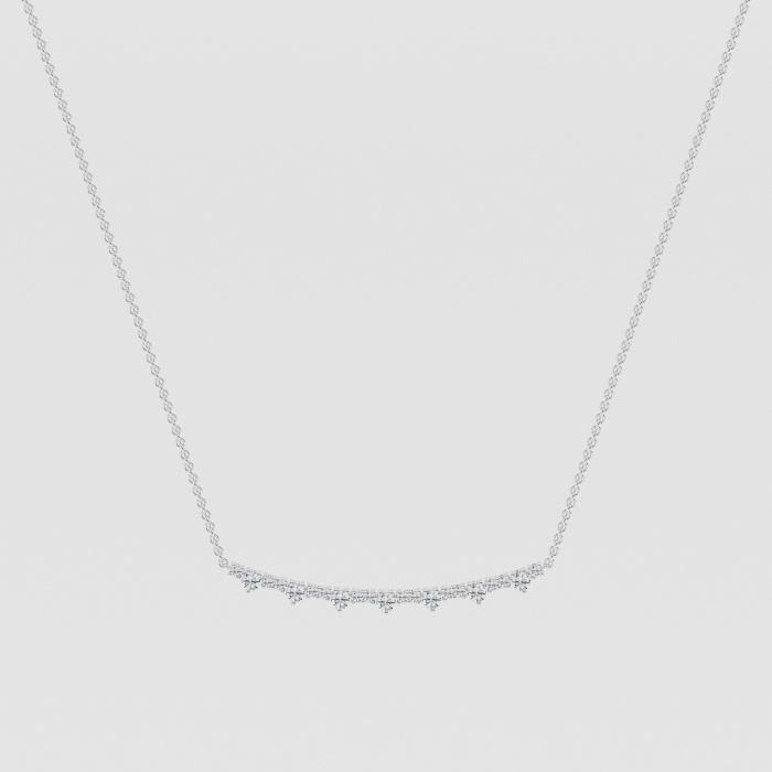 Natural Diamond | 1 1/8 ctw Round Alternating center piece Fashion Necklace