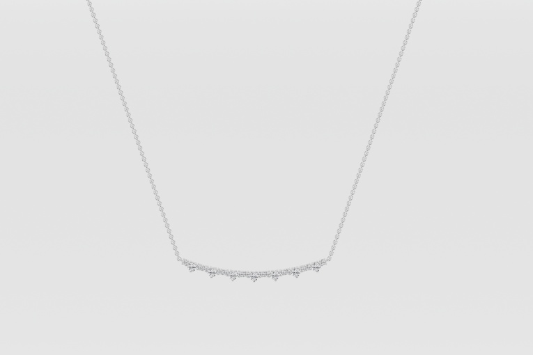 Natural Diamond | 1 1/8 ctw Round Alternating center piece Fashion Necklace