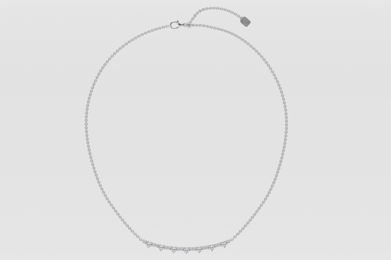 Natural Diamond | 1 1/8 ctw Round Alternating center piece Fashion Necklace