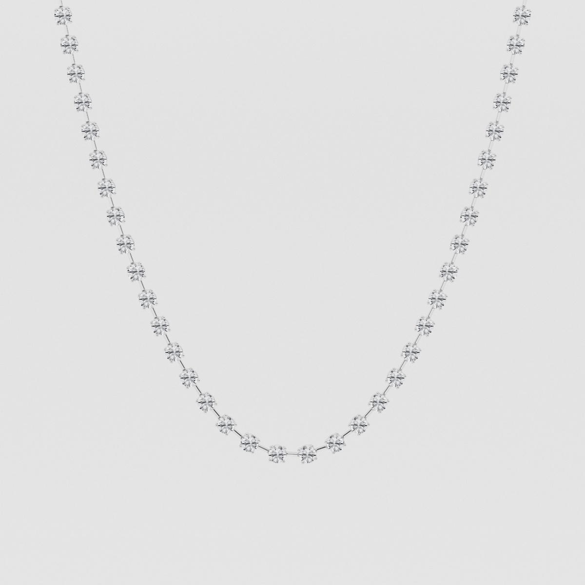 8 ctw Round Natural Diamond Spaced Bar Fashion Necklace