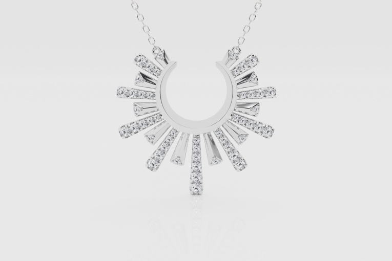 1/2 ctw Round Natural Diamond Celestial Fashion Pendant