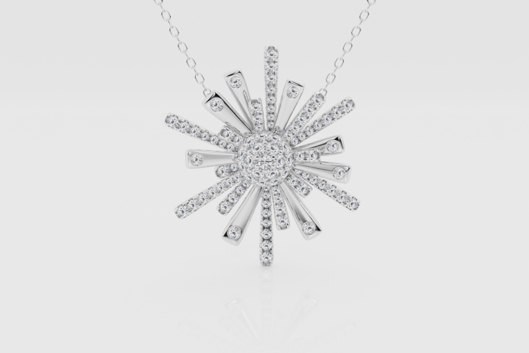 3/4 ctw Round Natural Diamond Celestial Fashion Pendant