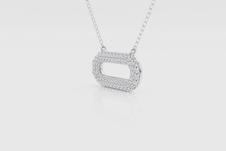 1/2 ctw Round Natural Diamond Pave Fashion Pendant